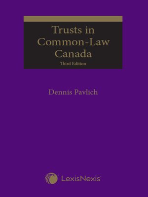 cover image of Trusts in Common-Law Canada